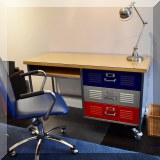 F53. Pottery Barn Teen locker desk .30”h x 52”w x 21”d - $250